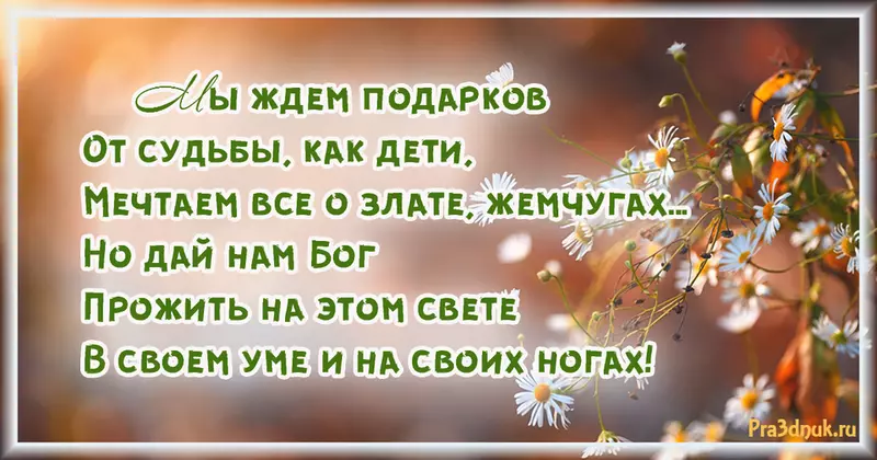 Мы ждем подарков от судьбы