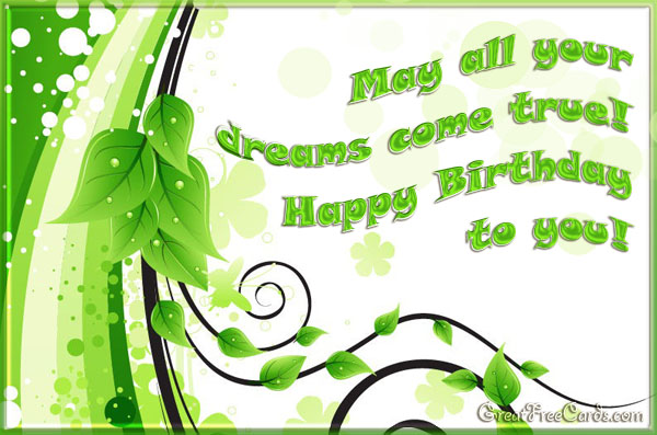 May your dreams come true card