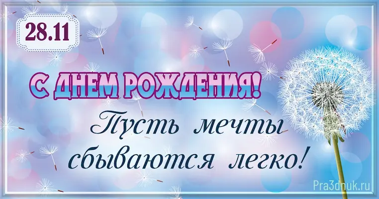 День рождения 28 ноября